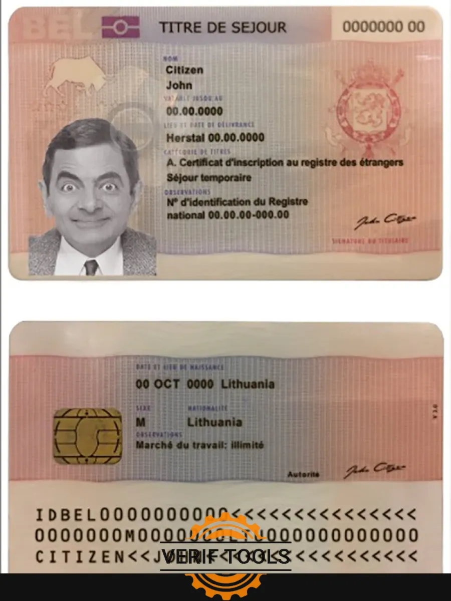 Belgium Permanent Residence Card — Residence Permit