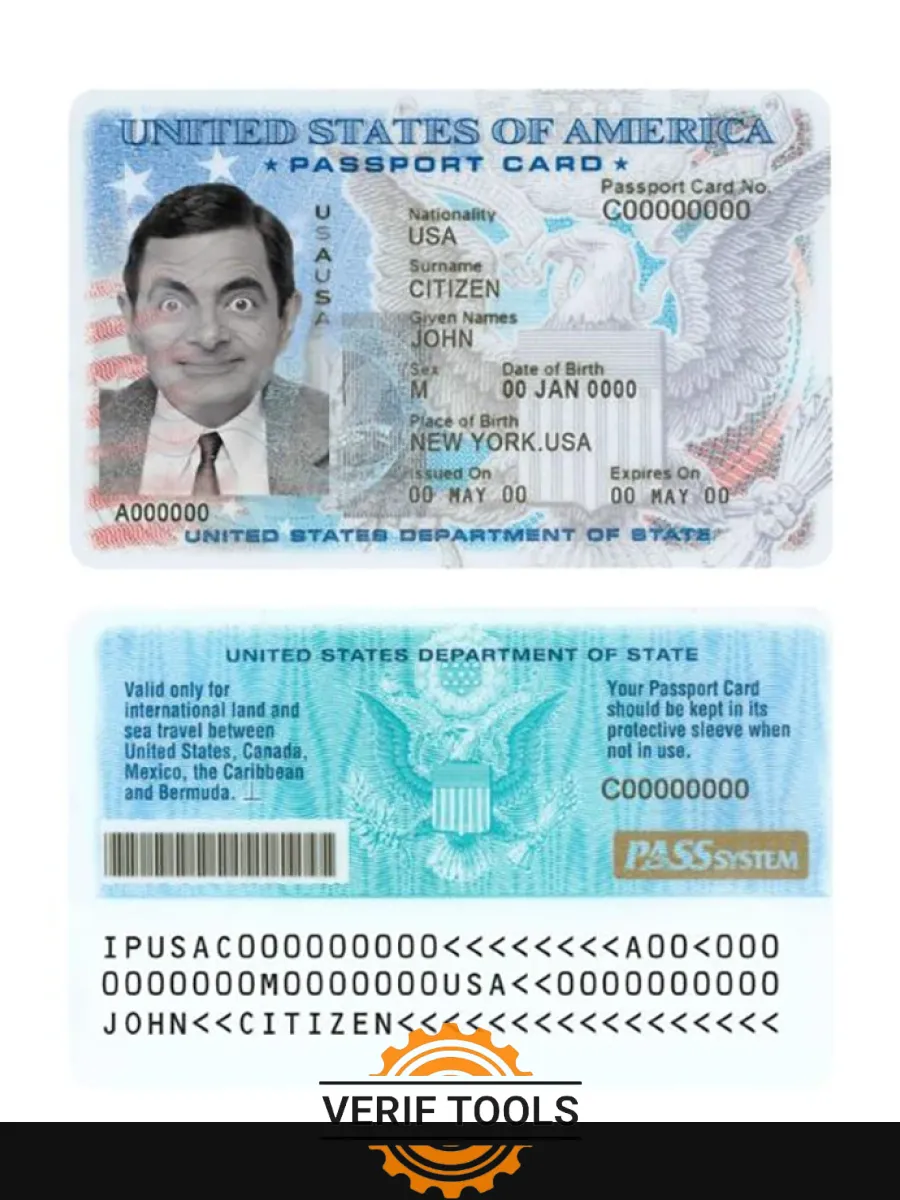 Usa Passport Id Card — ID Cards