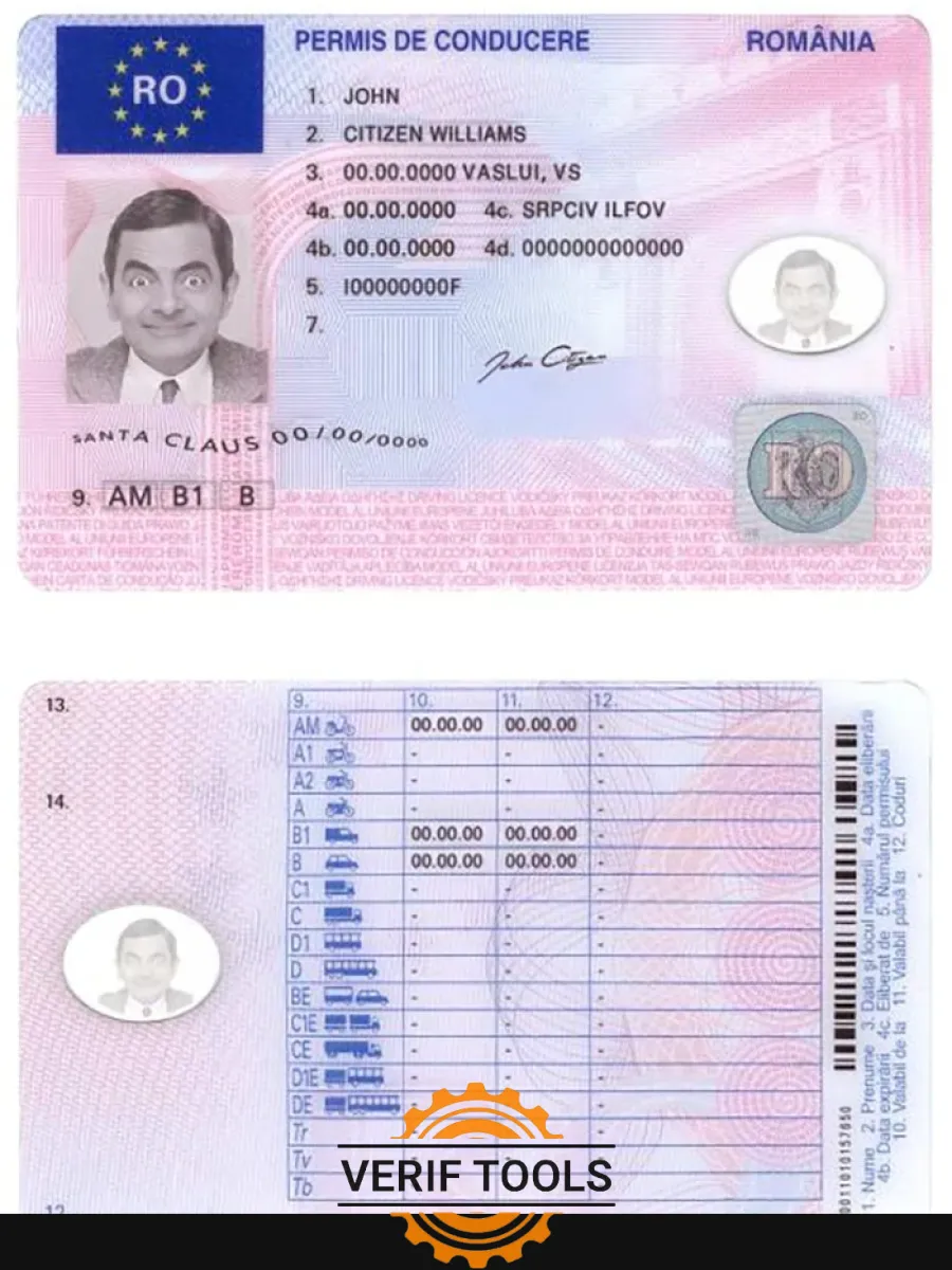 Romania Driving License — Driver License