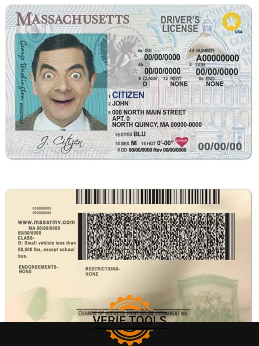Usa Massachusetts Driving License — Driver License