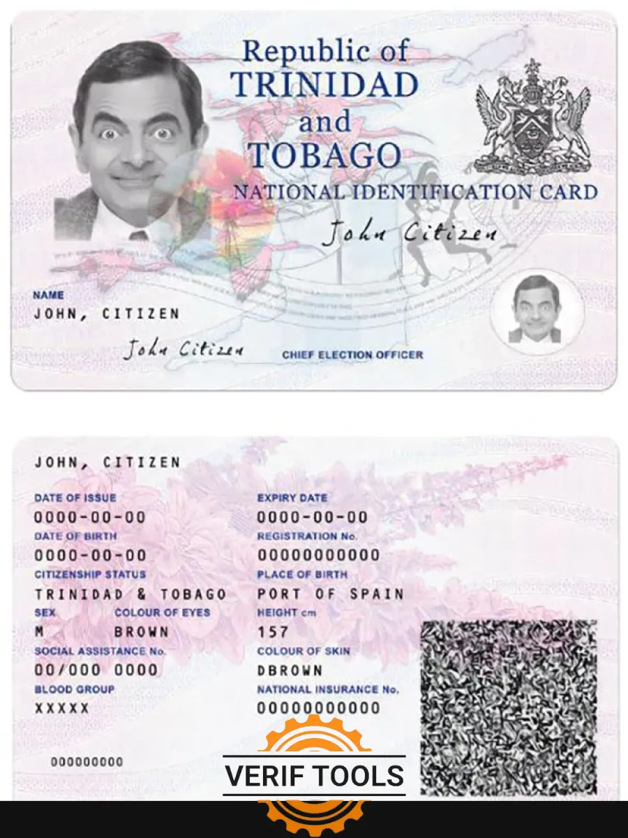 Trinidad And Tobaco Id Card — ID Cards