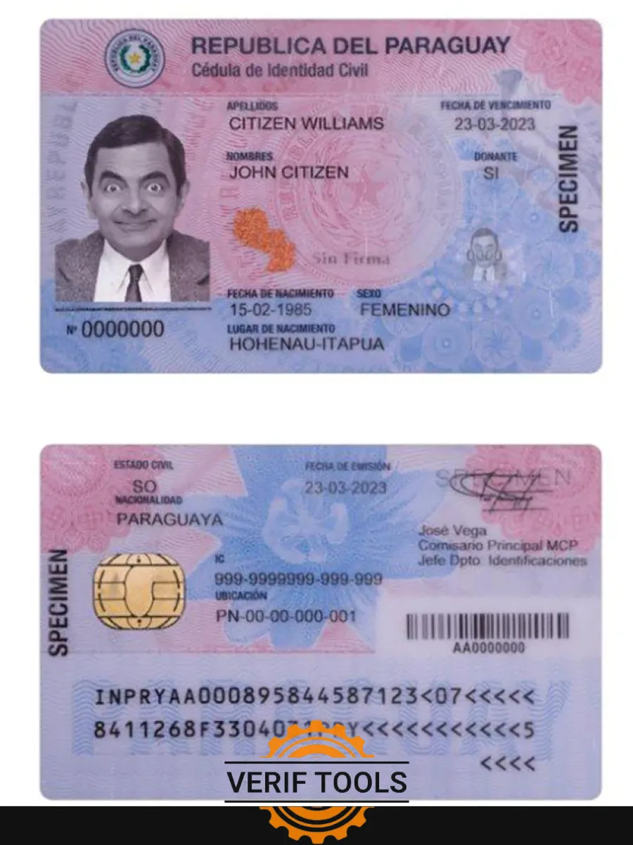 Paraguay Id Card 2023 Present — ID Cards