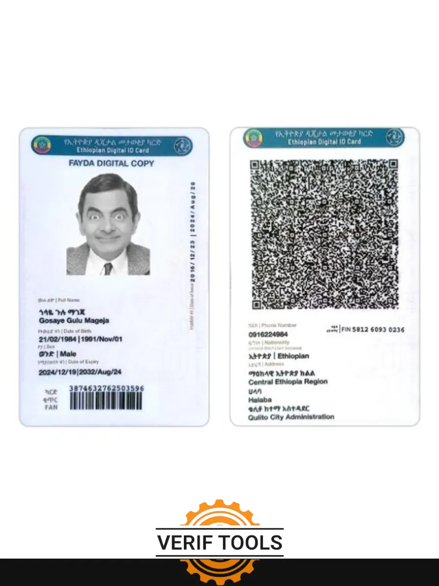 Ethiopia Digital Id Card — ID Cards