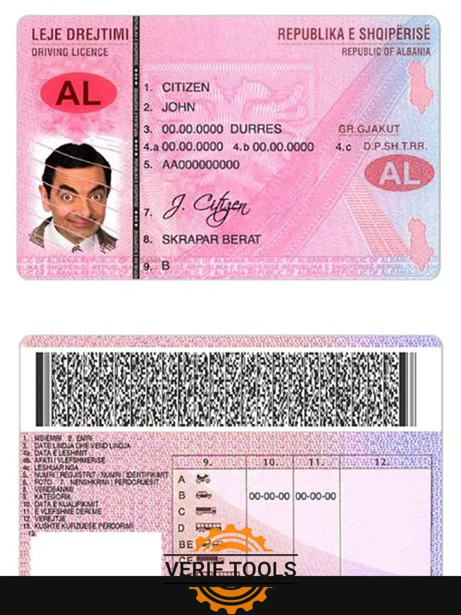 Albania Dl 2005 2015 — Driver License