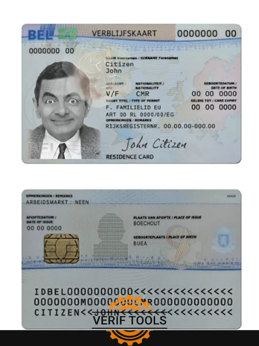 Belgium Residence Permit Card — Residence Permit