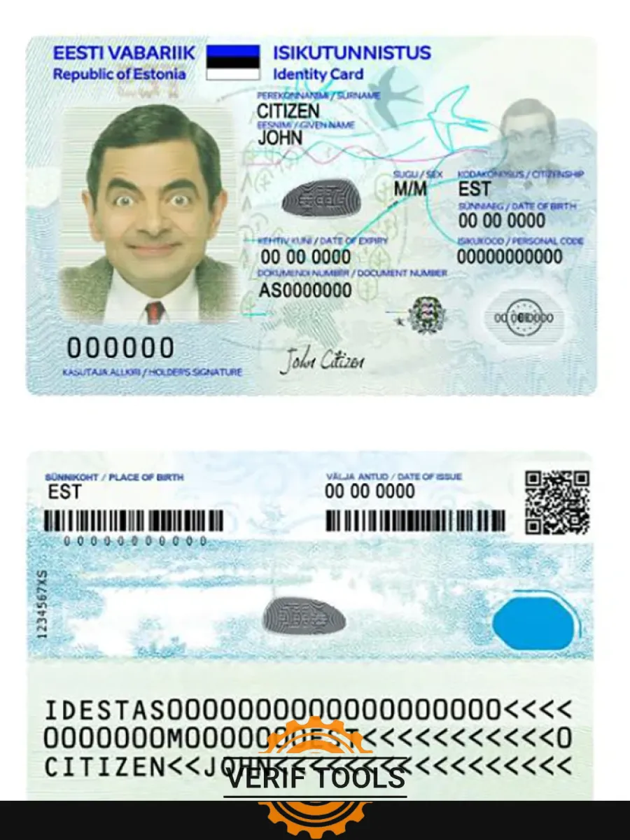 Estonia Id Card 2018 Present Version 2 — ID Cards