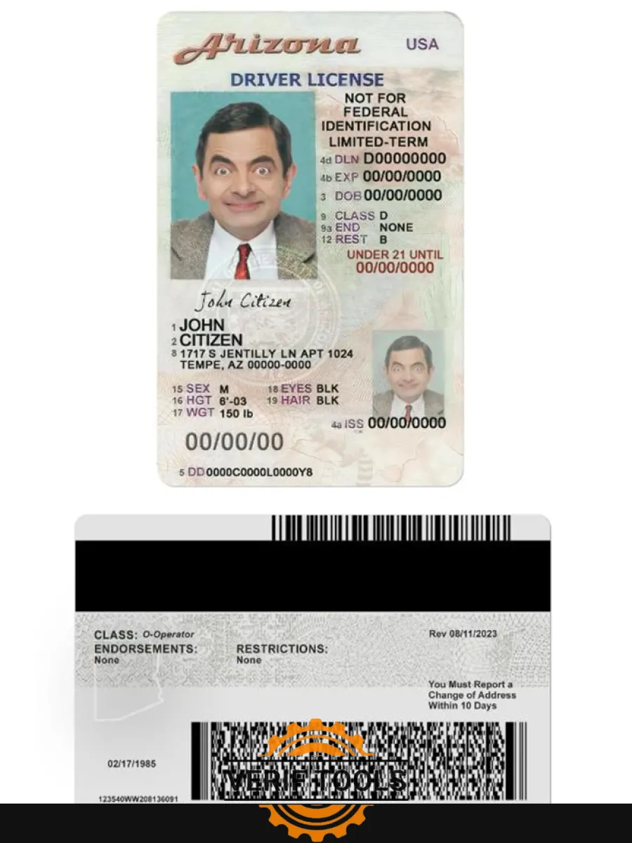 Usa Arizona Driving License Under 21 — Driver License