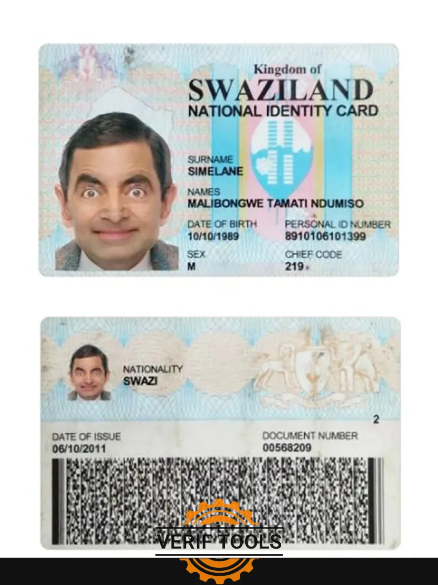 Swaziland National Id Card — ID Cards