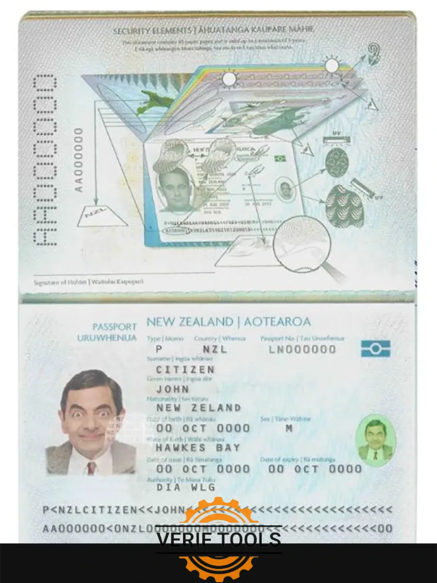 New Zealand Passport Template In Psd Format Fully Editable 2009 2016 — Passports