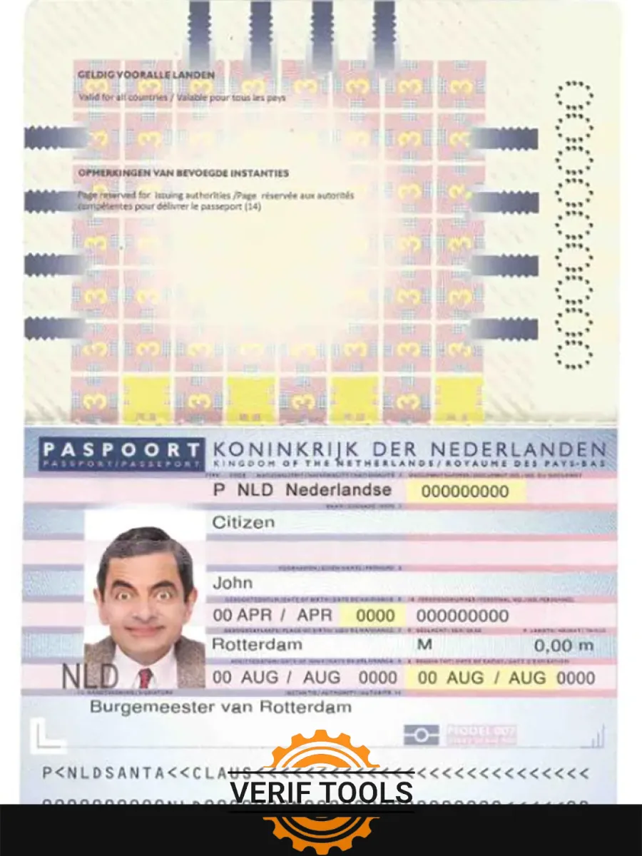 Netherlands Holland Passport 2006 2016 — Passports