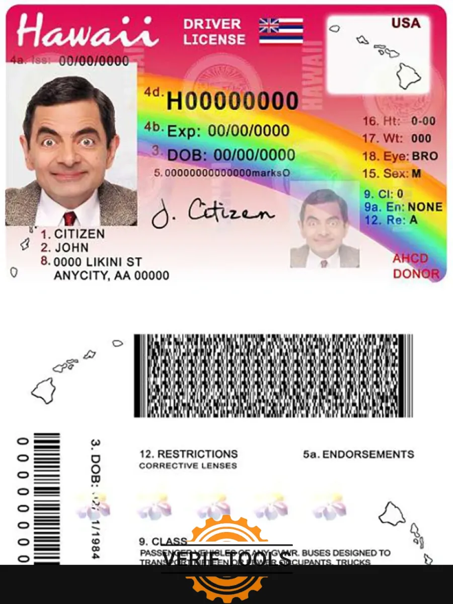 Hawaii Driving License — Driver License