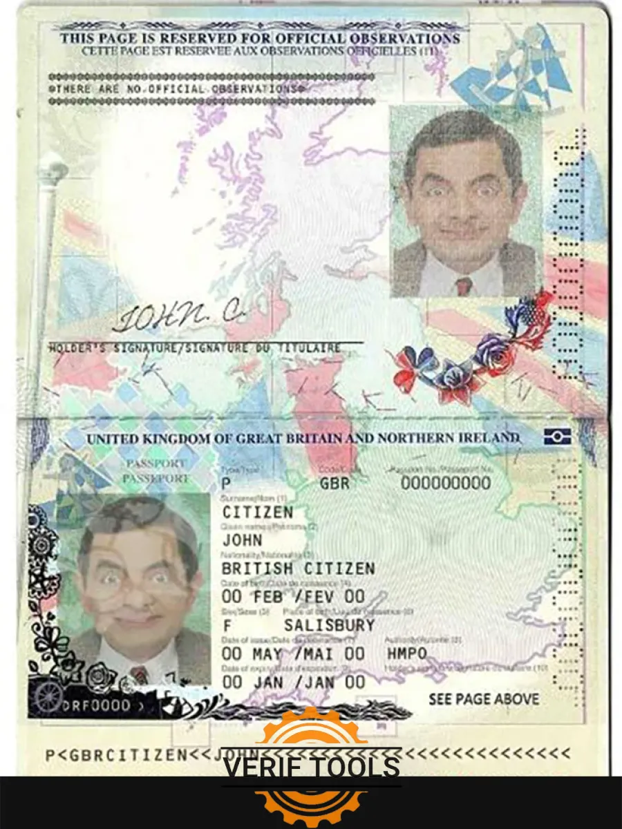 United Kingdom Of Great Britain And Northern Ireland Passport 2015 2020 — Passports