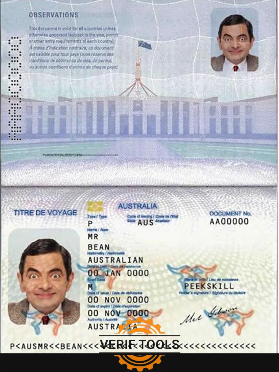 Australian Passport Convention Travel Document — Passports