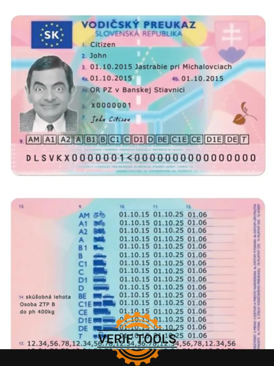 Slovenia Driving License Version 2 — Driver License