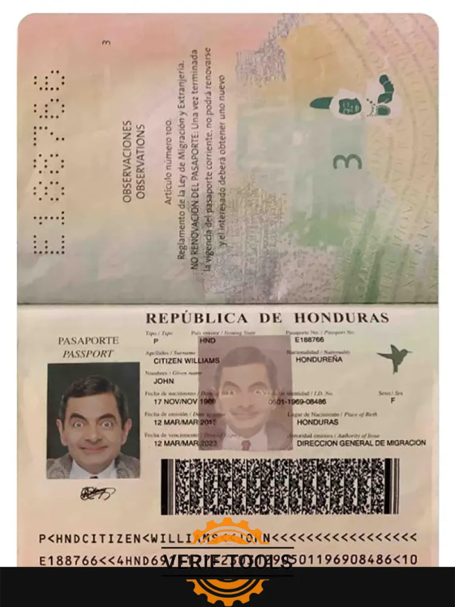 Honduras Passport — Passports