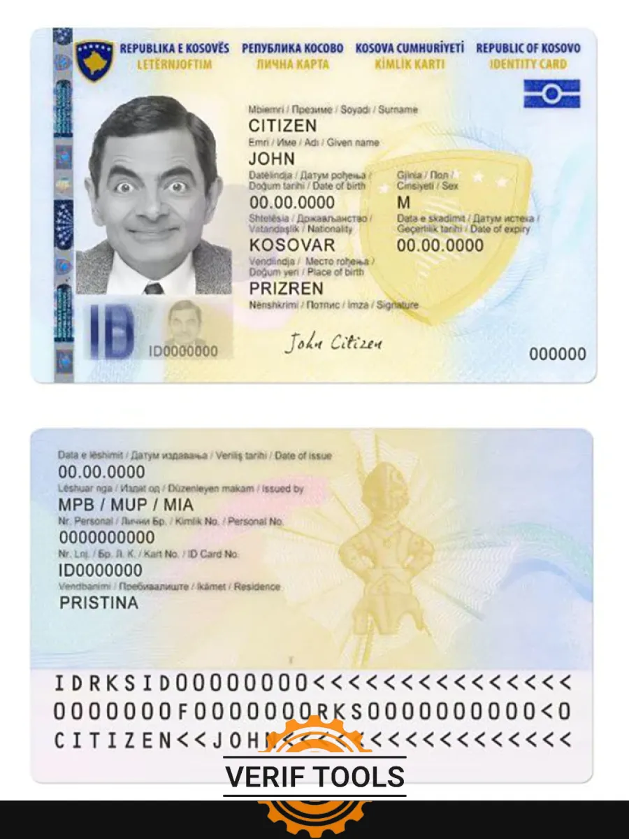 Kosovo Id Card — ID Cards
