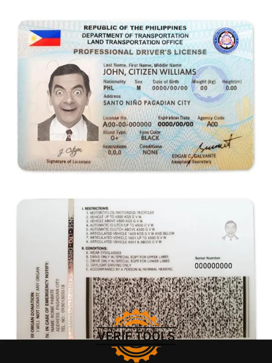 Philippines Driving License — Driver License