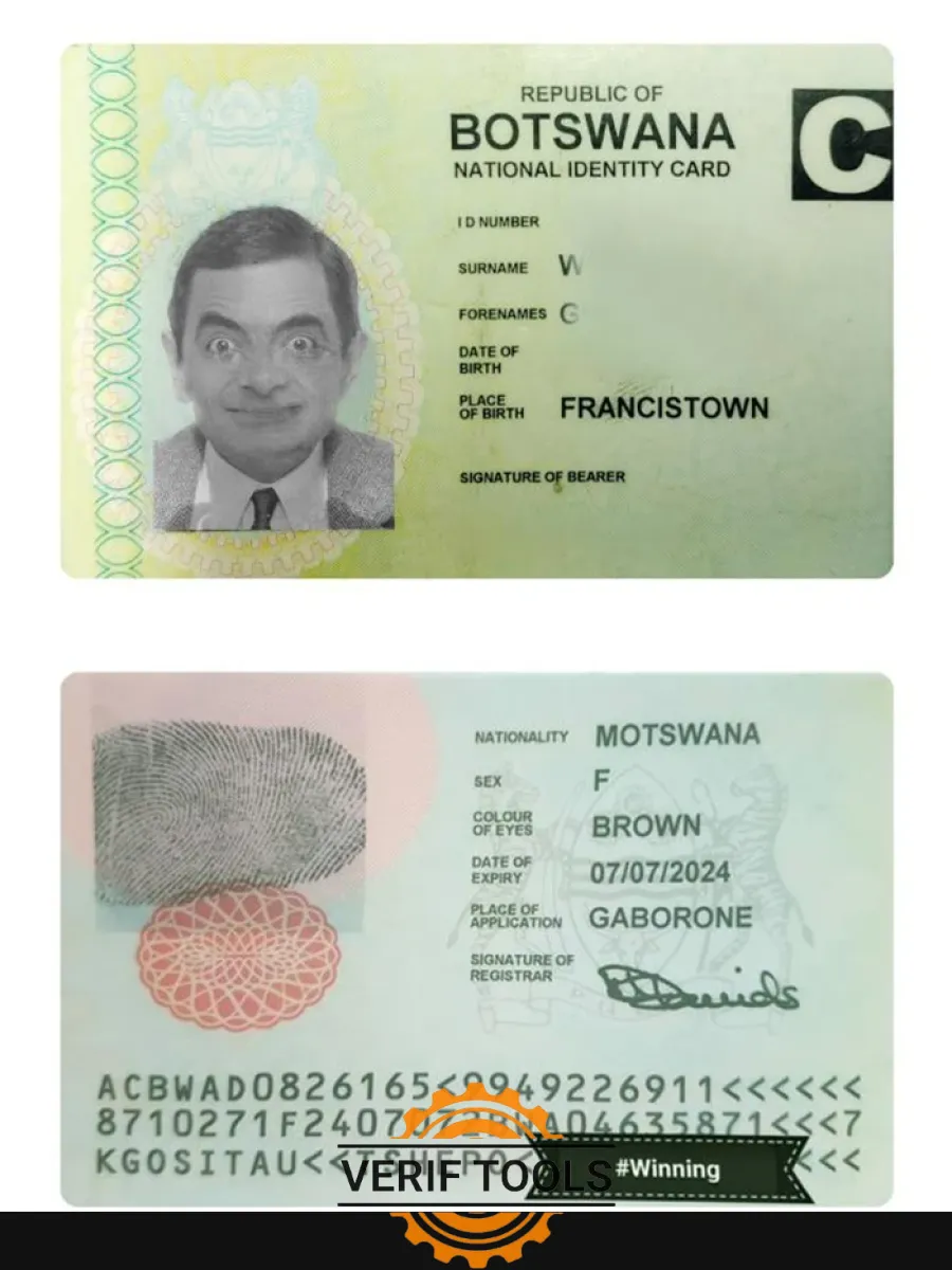 Botswana Identity Card — ID Cards