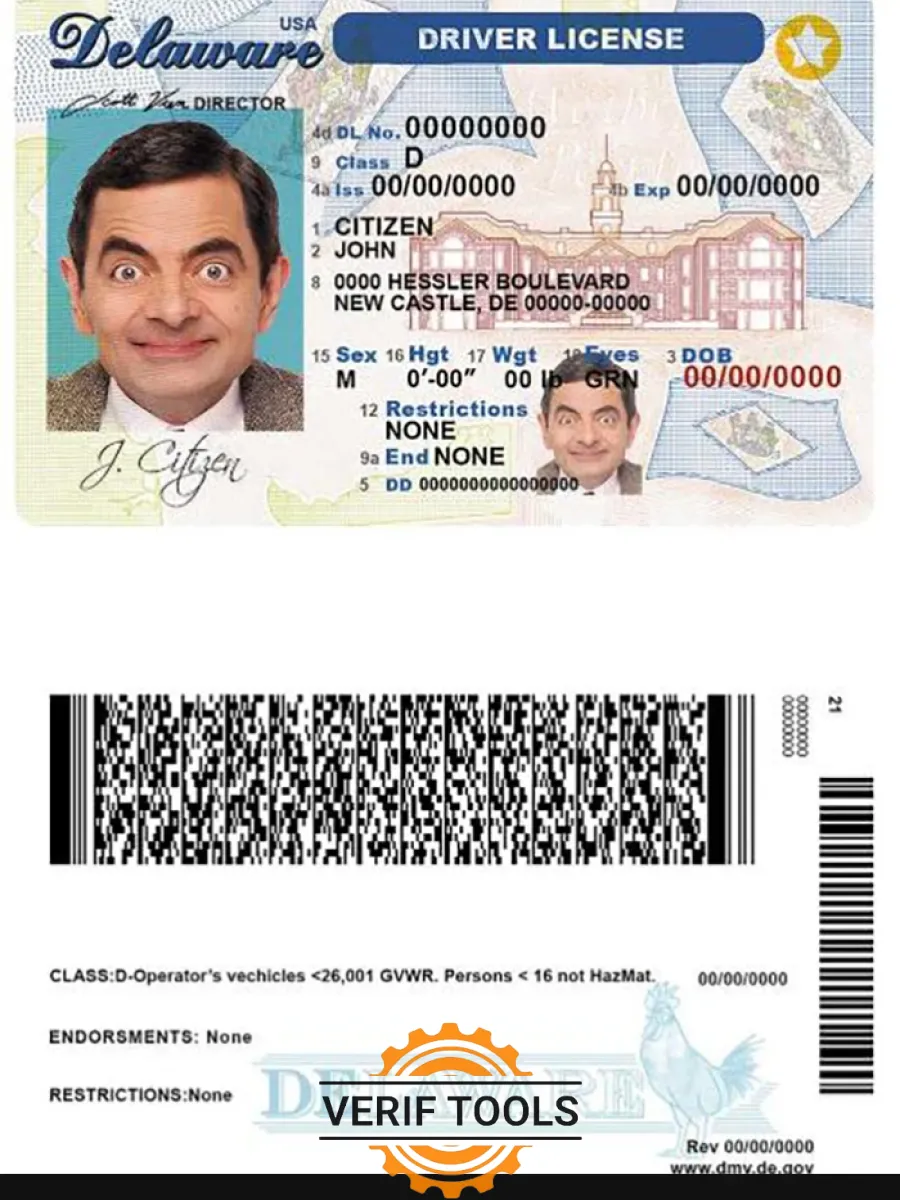 Usa Delaware Driver License — Driver License