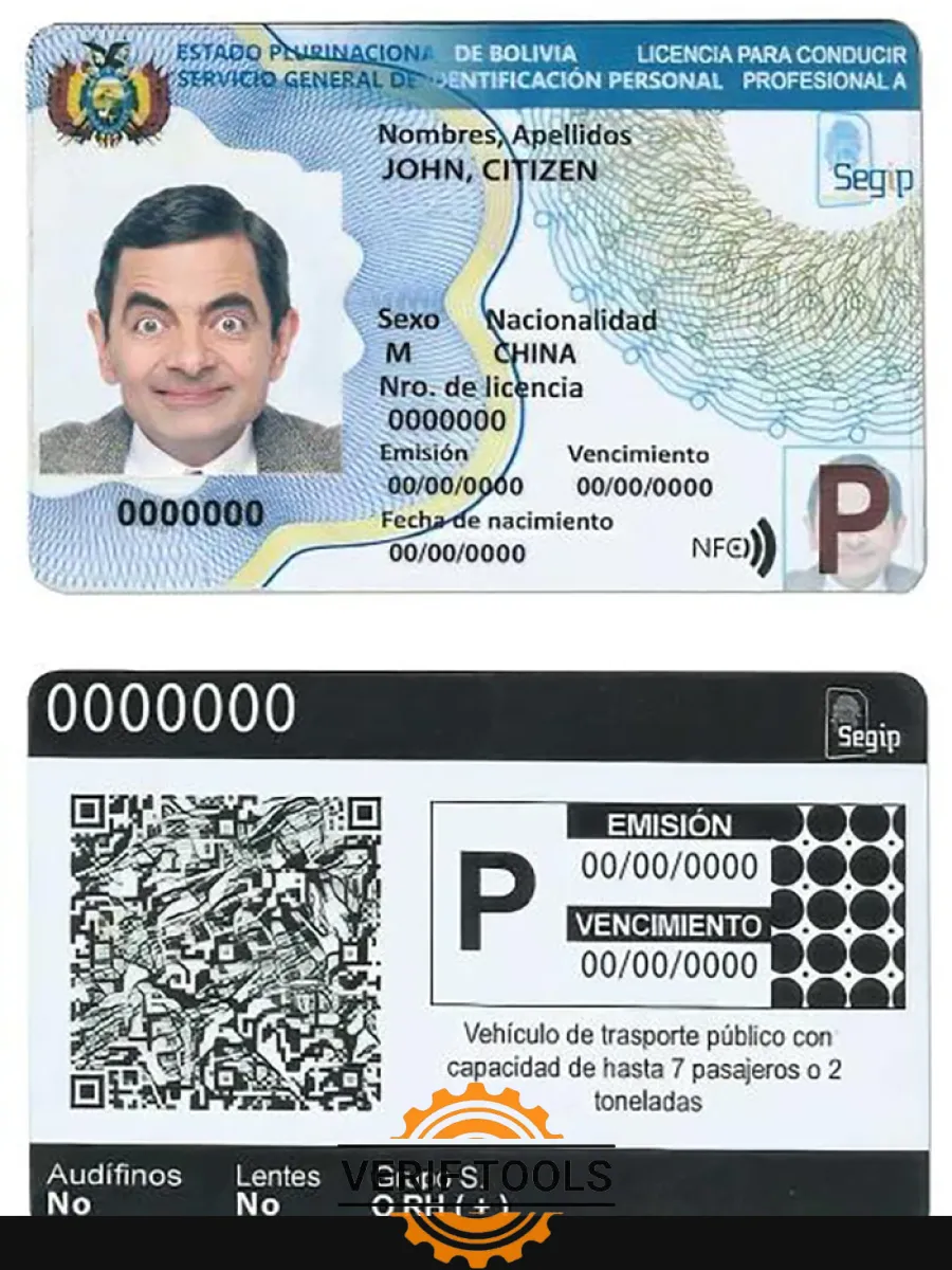 Bolivia Driving License Template In Psd Formatfully Editable2017Present — Driver License