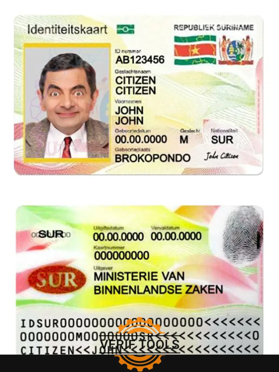 Suriname Id Card — ID Cards