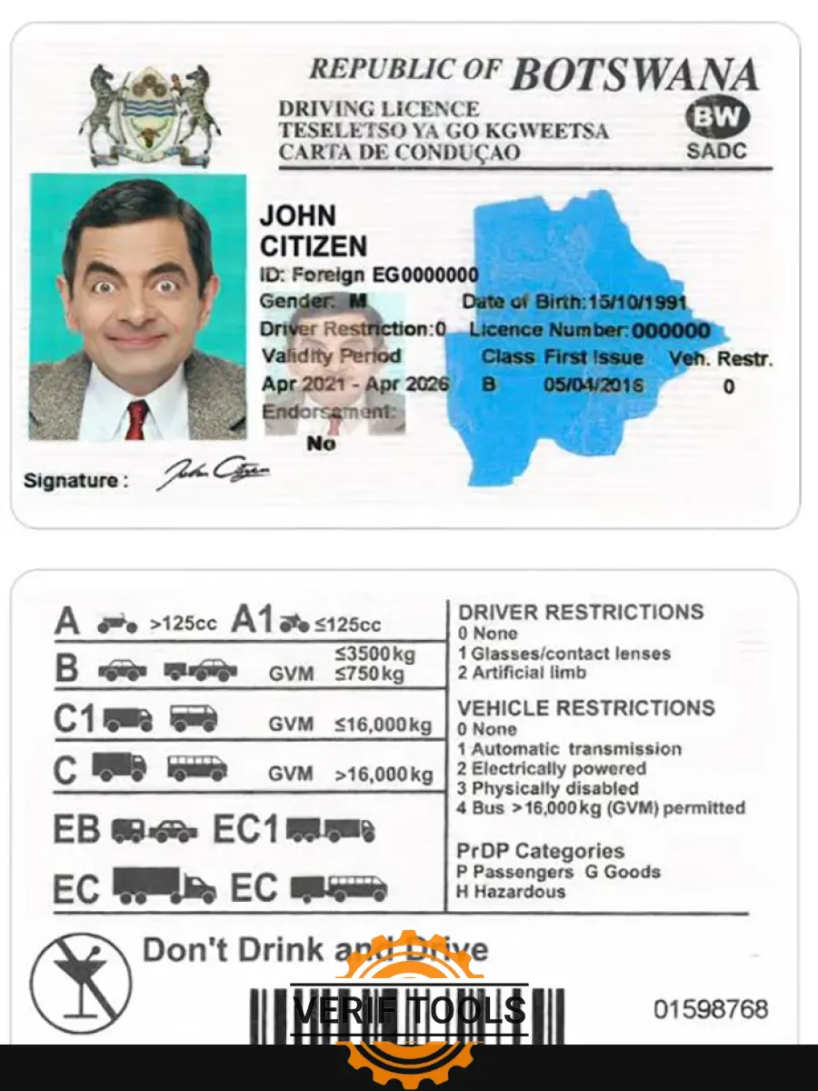 Botswana Dl — Driver License