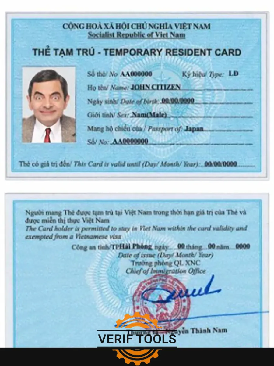 Vietnam Residence Card — Residence Permit