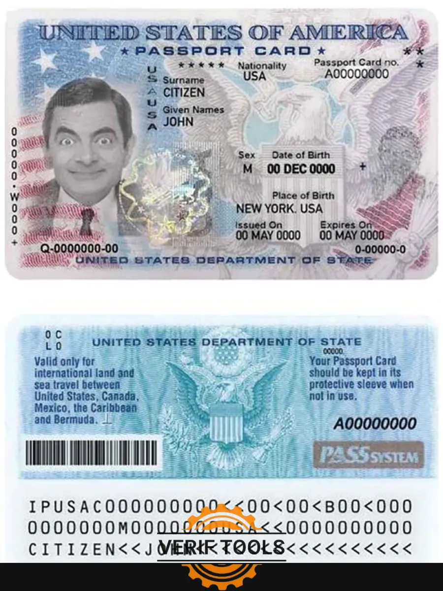 Usa Passport Id Card Psd Template Fully Editable Version 2 1 — ID Cards
