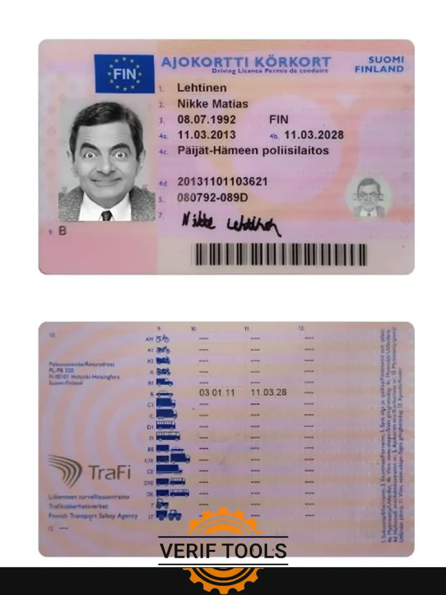 Finland Driving License 2013 Present — Driver License