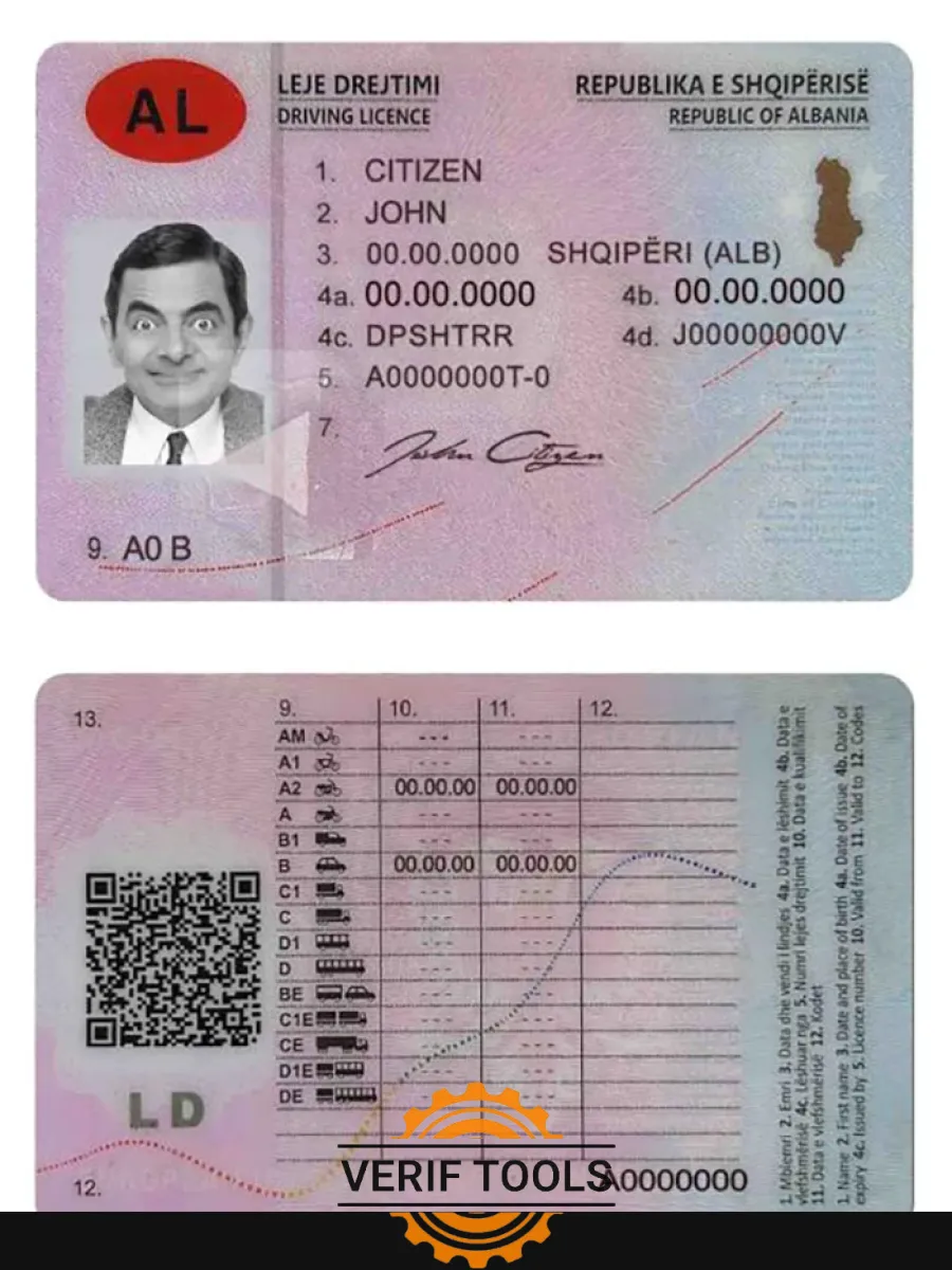 Albania Dl 2015 Present — Driver License