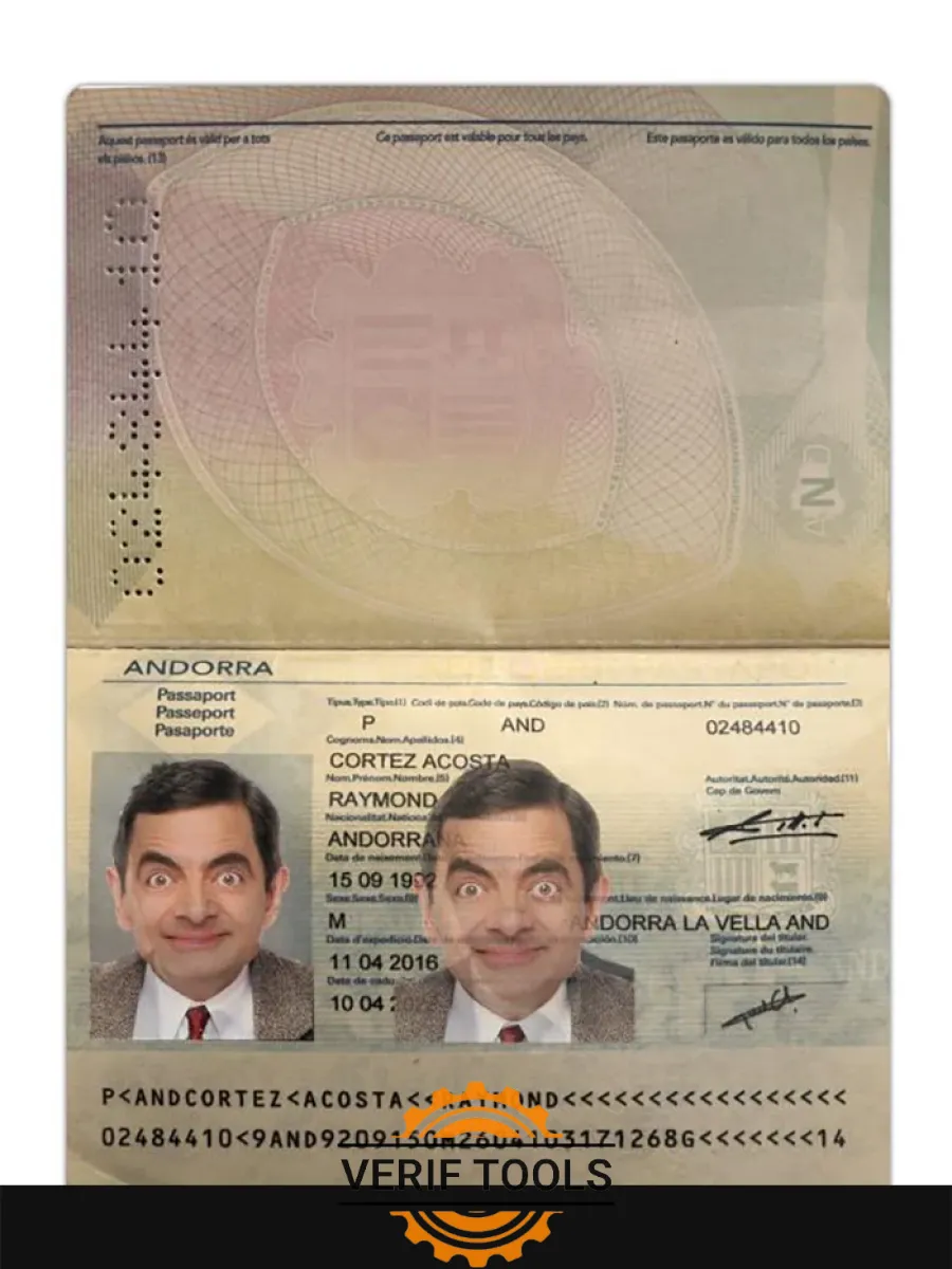 Andorra Passport 2016 Present — Passports
