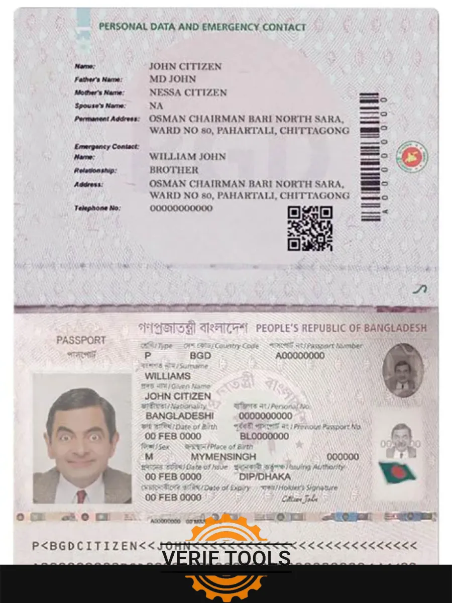 Bangladesh E Passport 2020 Present Version 2 — Passports