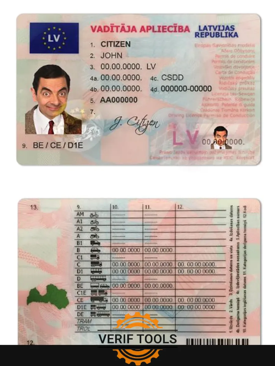 Latvia Driving License — Driver License