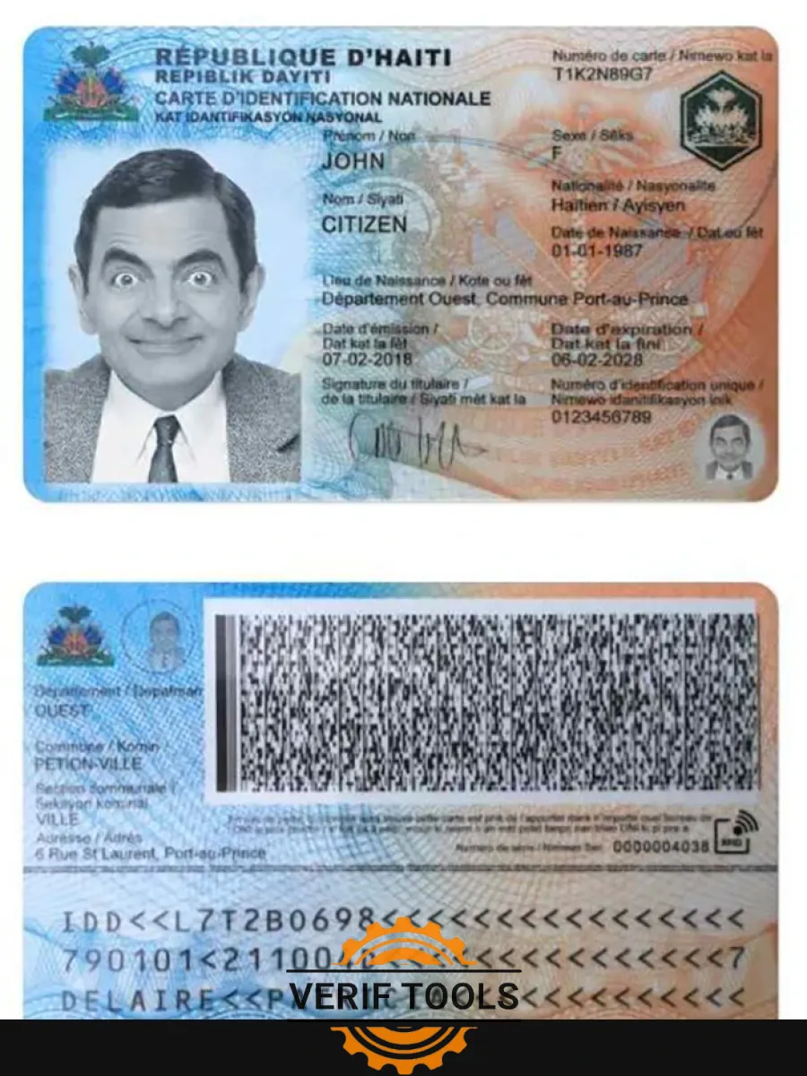 Haiti Identity Card — ID Cards