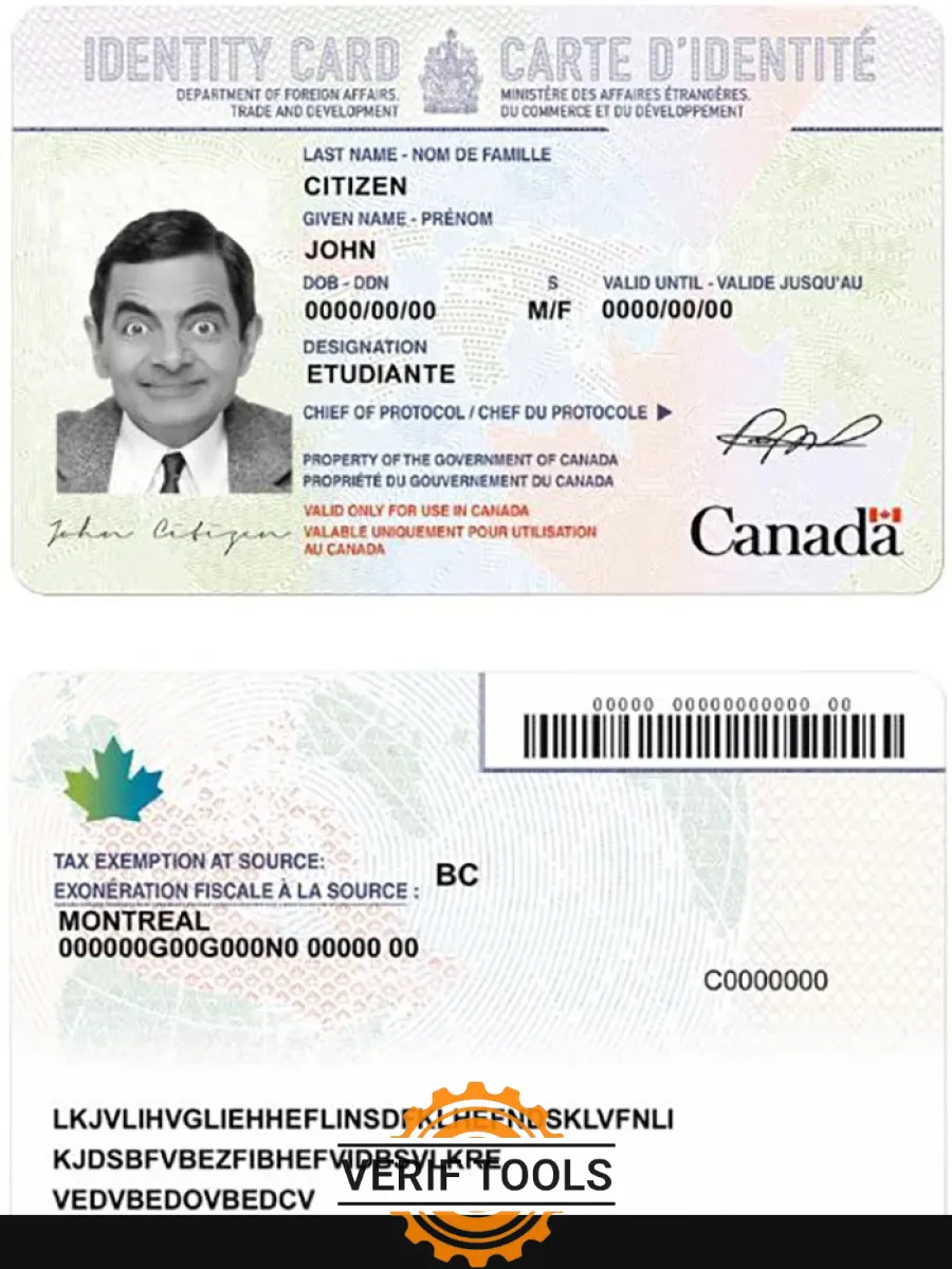 Canada Identity Card — ID Cards