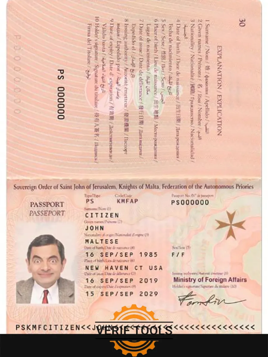 Malta Passport 2019 Present — Passports