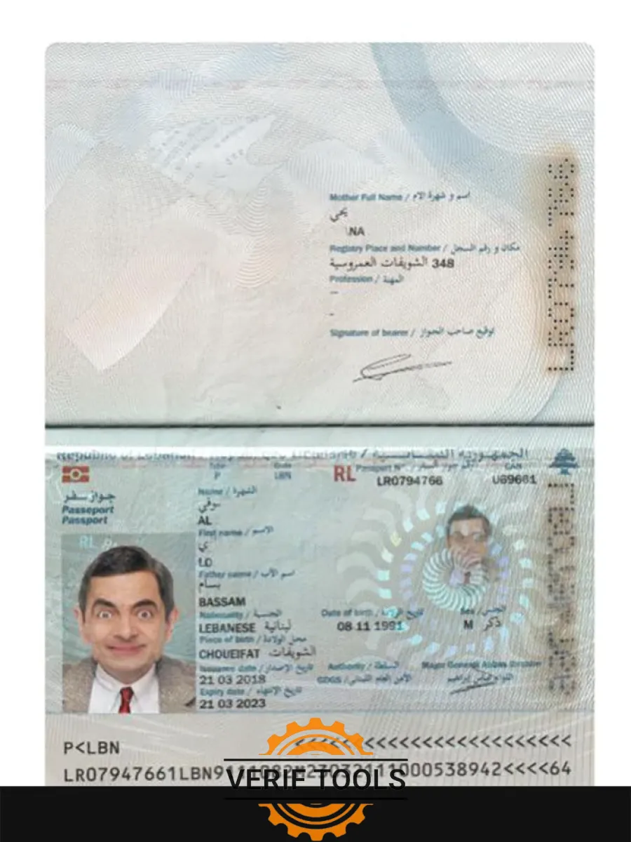 Lebanon Passport 2018 Present — Passports