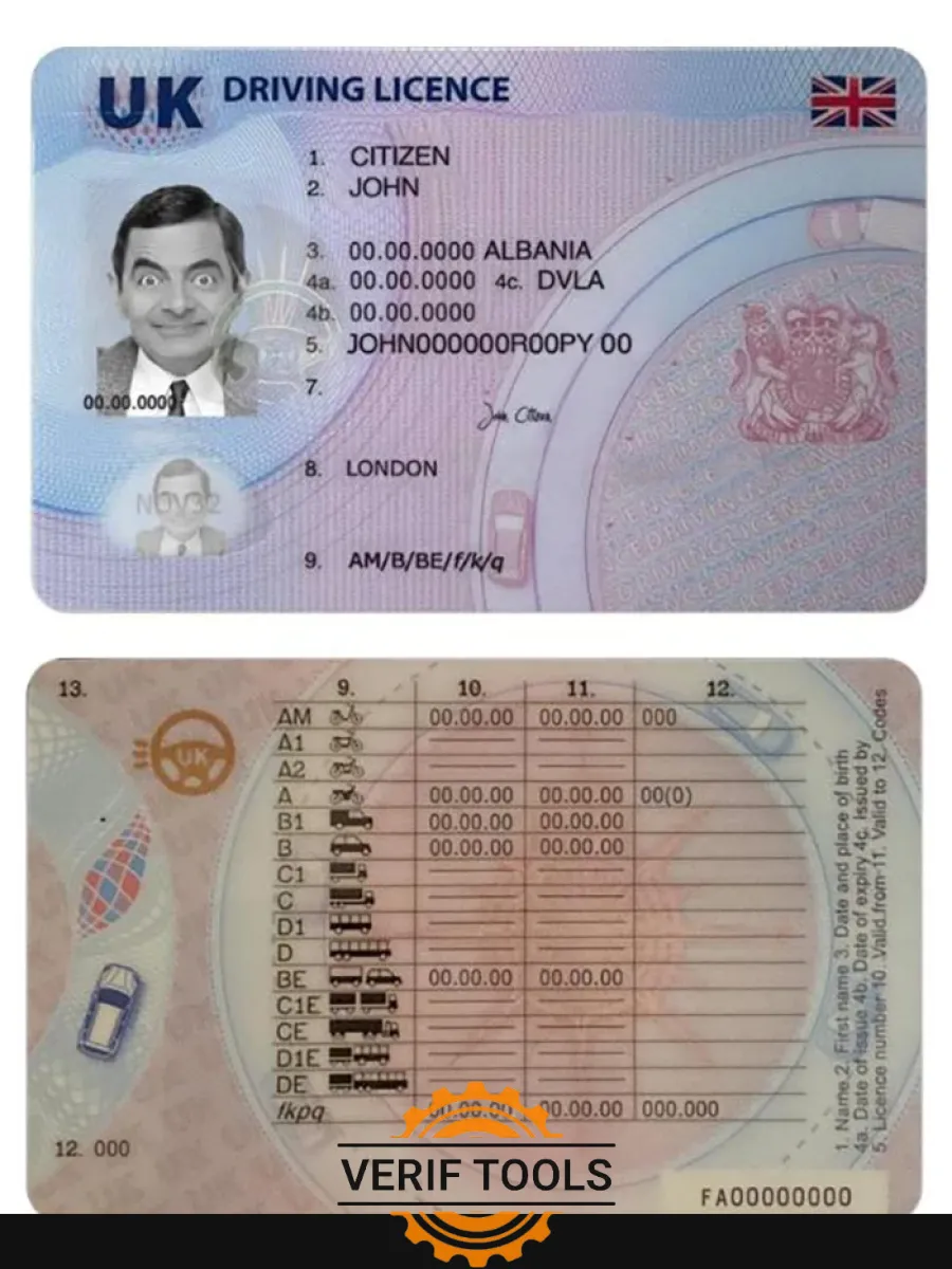 United Kingdom Driving License After 2021 December Present — Driver License