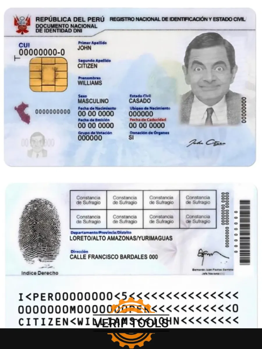 Peru Identity Card — ID Cards