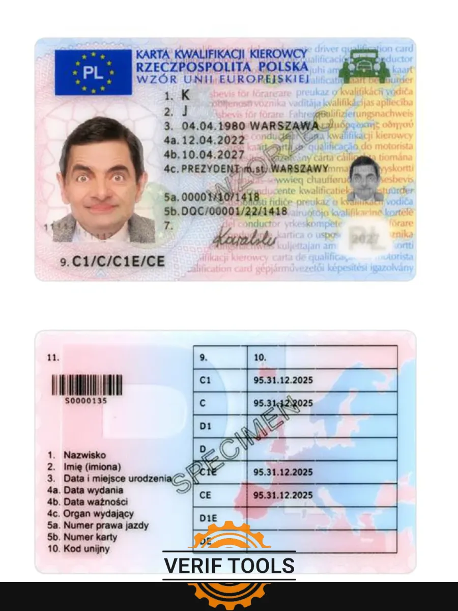 Poland Driving License 2022 Present — Driver License