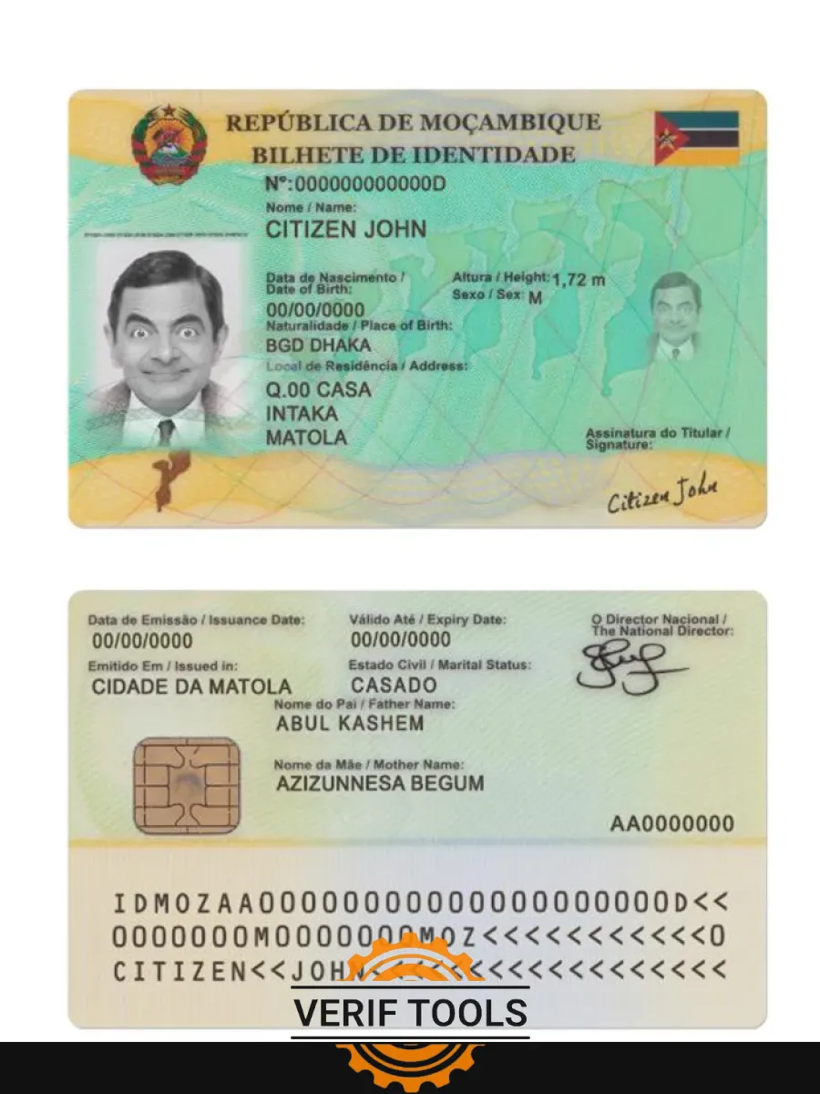 Mozambique Id Version 2 — ID Cards