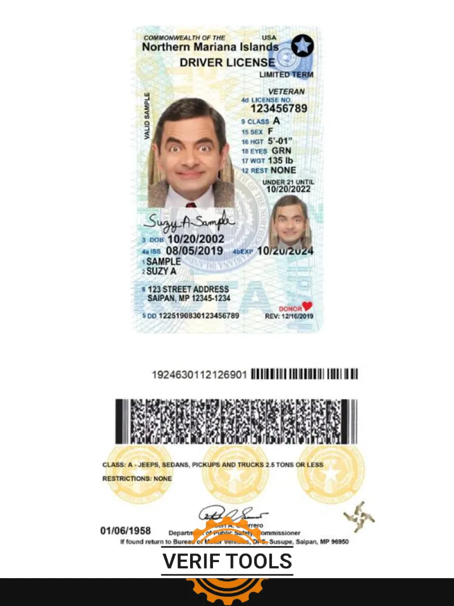 Usa Northern Mariana Islands Under 21 Driving License 2019 Present — Driver License