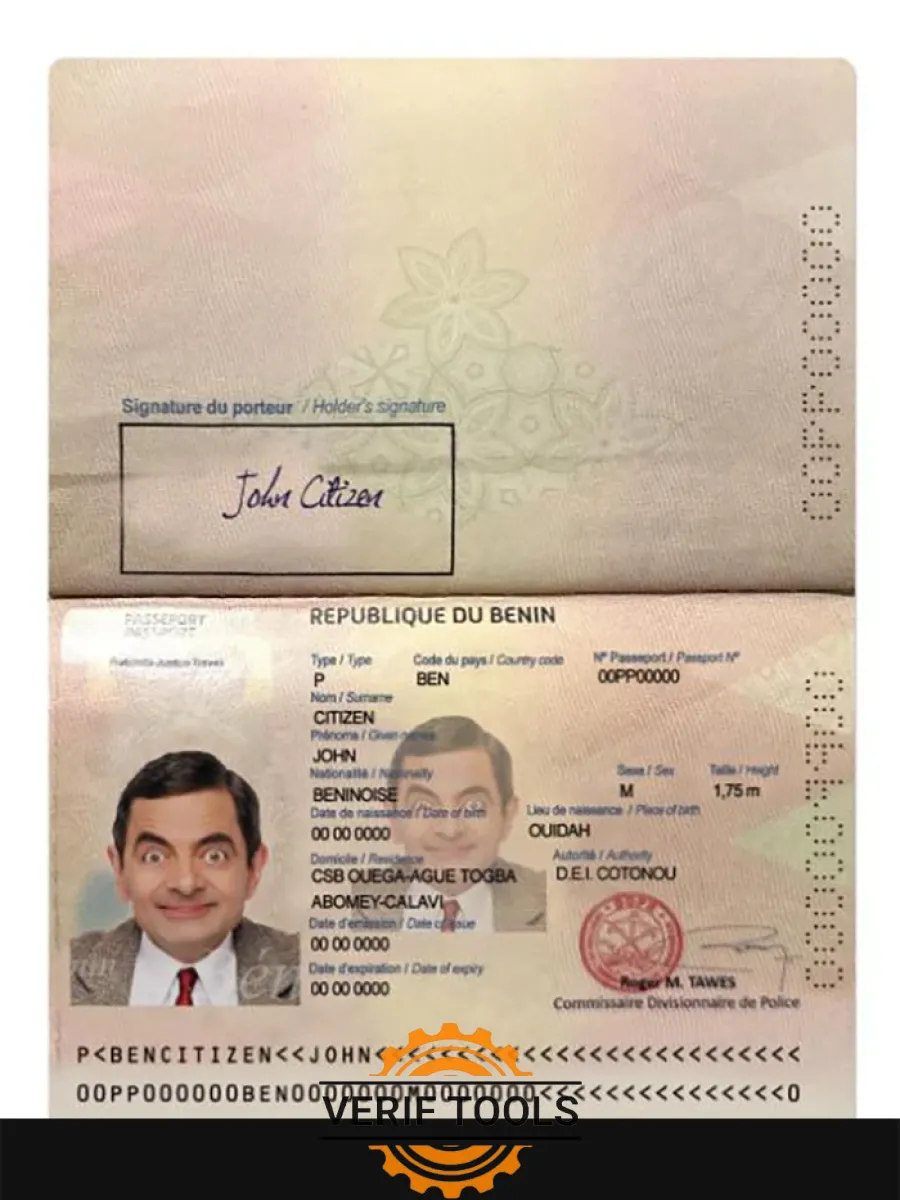 Benin Passport 2022 Present — Passports