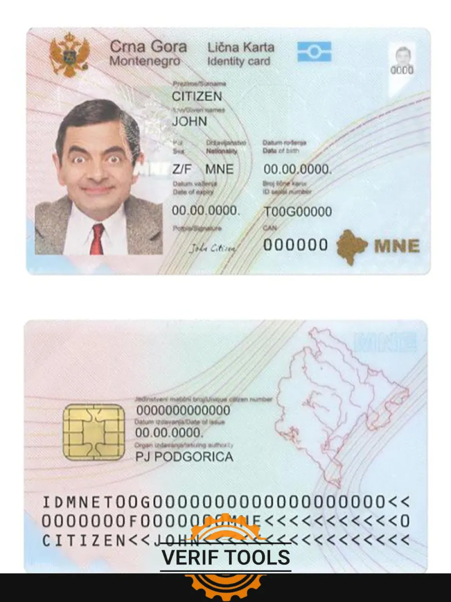 Montenegro Id Card — ID Cards