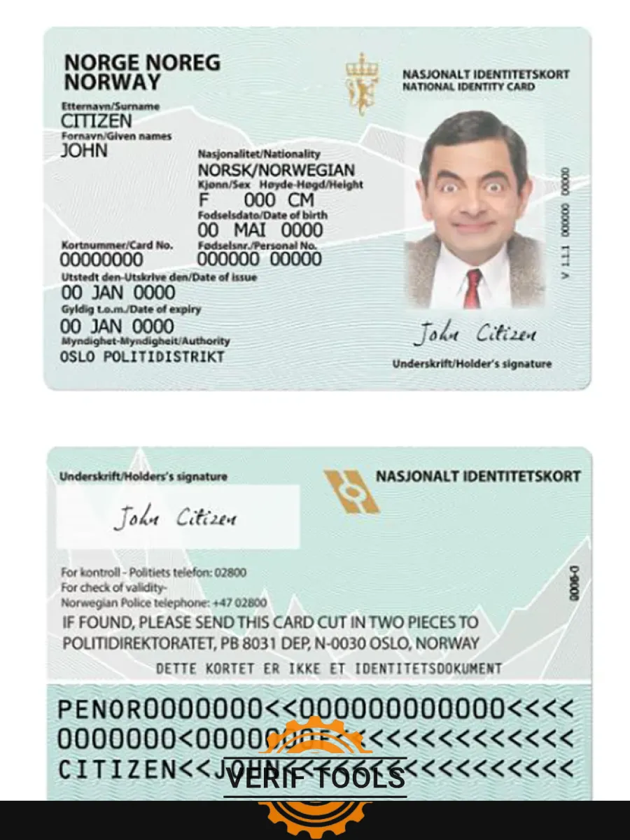 Norway Id Card Version 2 — ID Cards