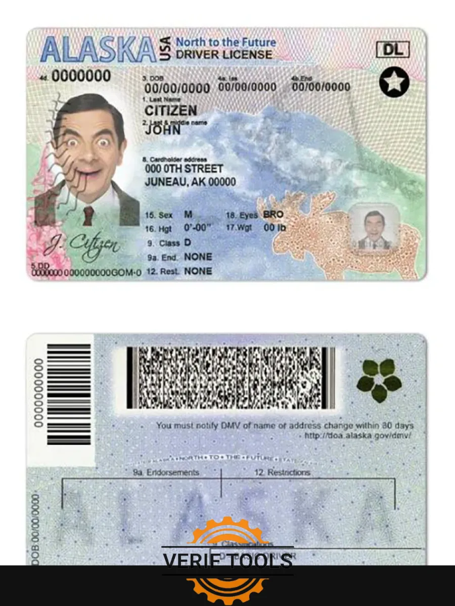 Usa Alaska State Driving License — Driver License