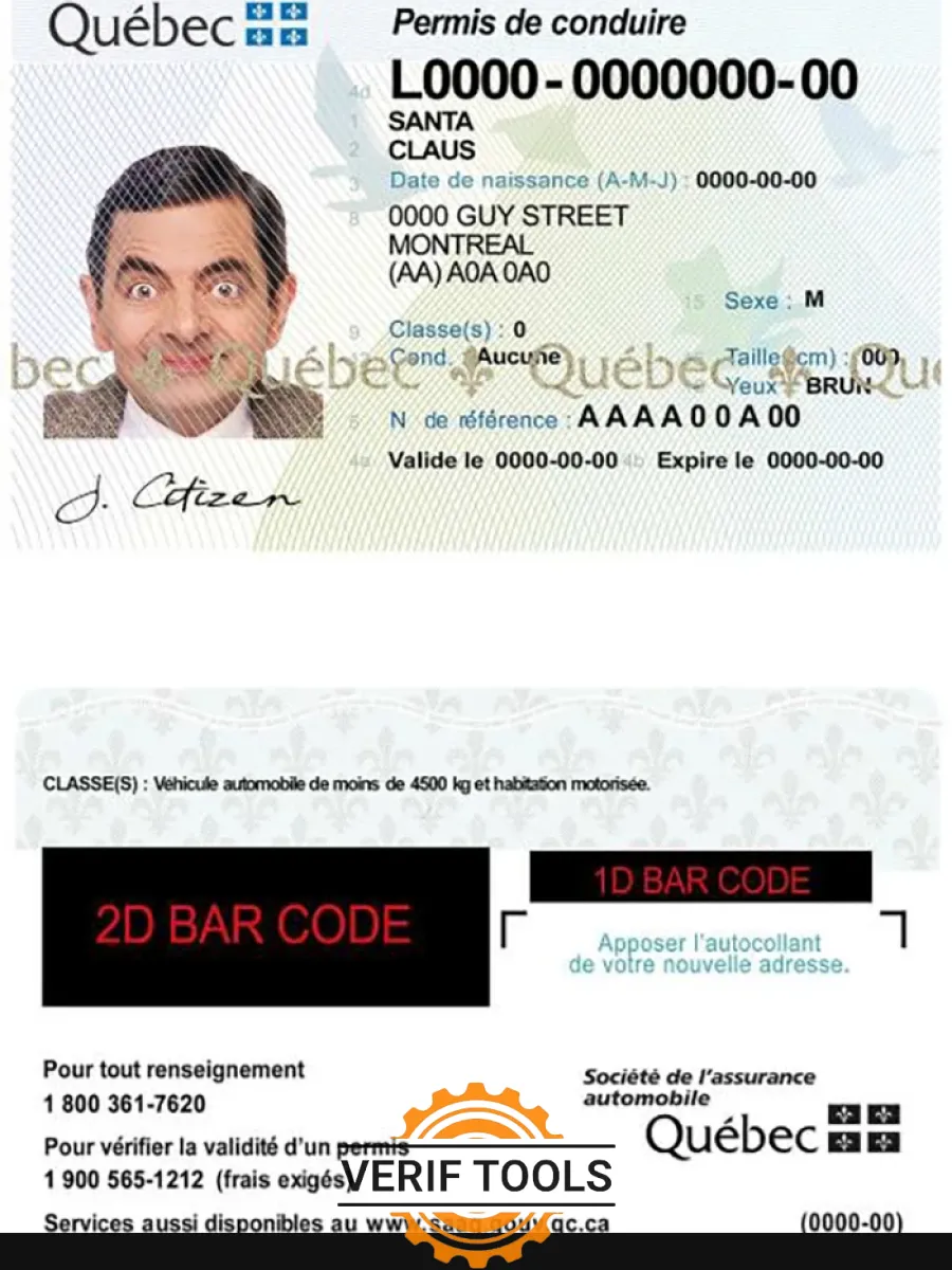 Canada Quebec Driving License — Driver License
