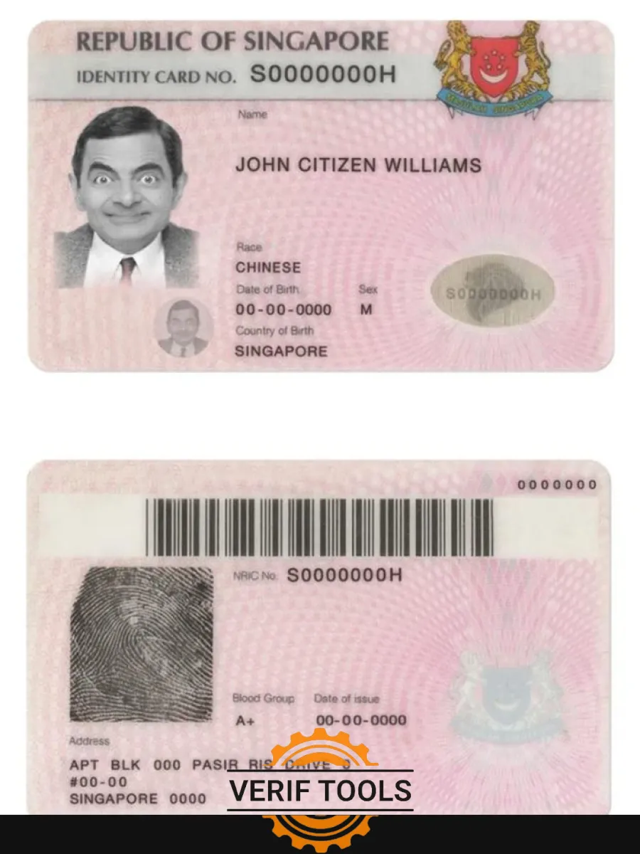 Singapore Identity Card — ID Cards