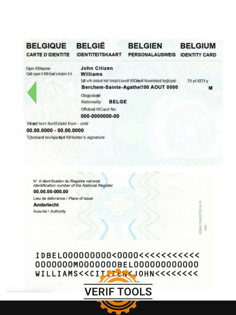 Belgium Identity Card — ID Cards