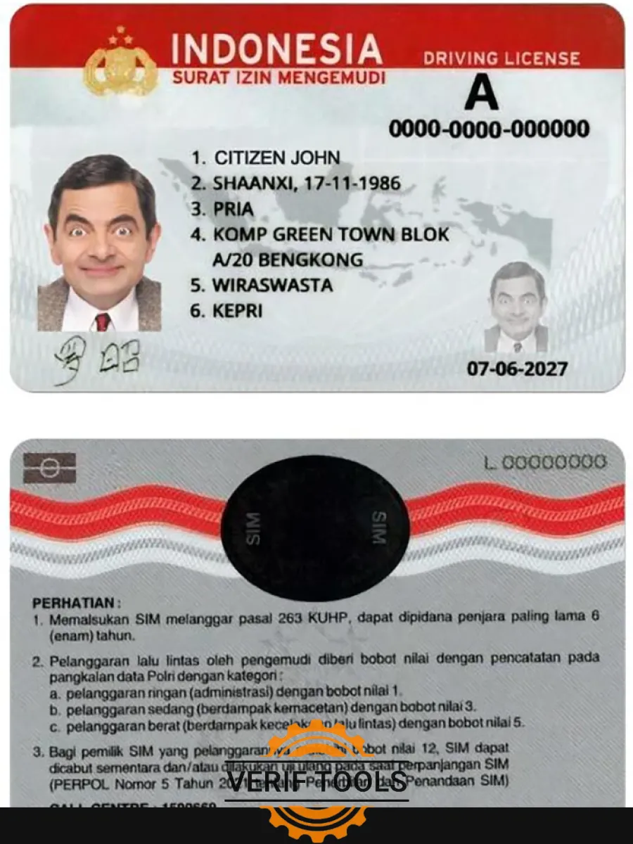 Indonesia Dl Version 2 — Driver License
